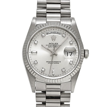 ロレックス デイデイト 18239A シルバー/ダイヤモンド メンズ 時計 【中古】【wristwatch】
