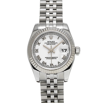 ロレックス デイトジャスト 26 179174 ホワイト レディース 時計 【中古】【wristwatch】
