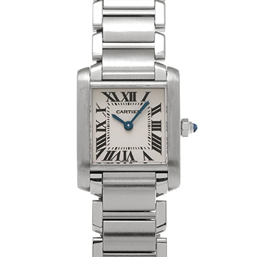 カルティエ タンクフランセーズ SM W51008Q3 シルバー レディース 時計 【中古】【wristwatch】