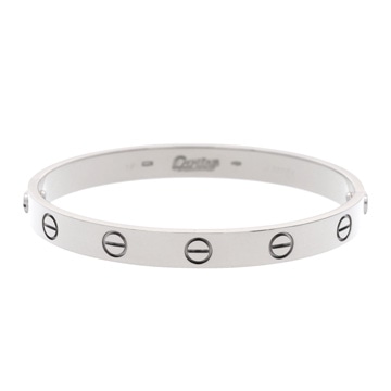 カルティエ ラブブレスレット #18 旧型 シルバー K18ホワイトゴールド WG レディース ジュエリー 【中古】【jewelry】