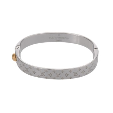 ルイ ヴィトン ブレスレット カフ #S シルバー M00249 メタル レディース ジュエリー 【中古】【jewelry】