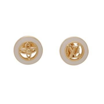 ルイ ヴィトン ピアス LV ノーティカル ゴールド/ホワイト M03921 メタル レディース ジュエリー 【中古】【jewelry】