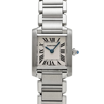 カルティエ タンクフランセーズ SM W51008Q3 シルバー レディース 時計 【中古】【wristwatch】
