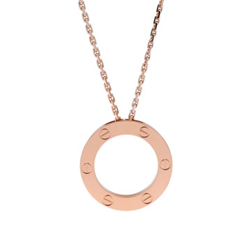 カルティエ ラブサークル ネックレス ゴールド K18ピンクゴールド PG レディース ジュエリー 【中古】【jewelry】