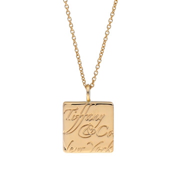ティファニー ノーツスクエア ネックレス ゴールド K18イエローゴールド YG レディース ジュエリー 【中古】【jewelry】