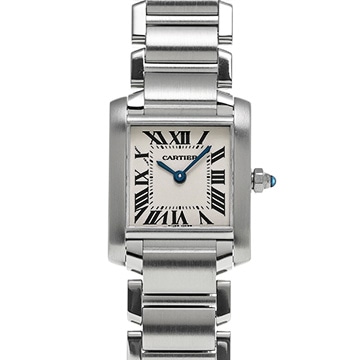カルティエ タンクフランセーズ SM W51008Q3 シルバー レディース 時計 【中古】【wristwatch】