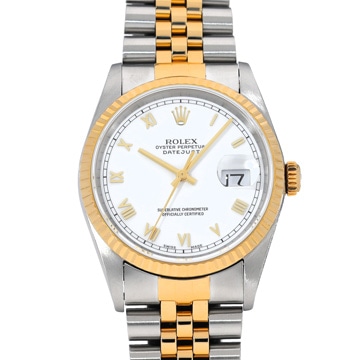 ロレックス デイトジャスト 16233 ホワイト メンズ 時計 【中古】【wristwatch】