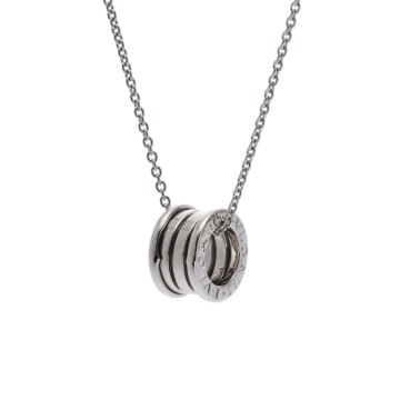 ブルガリ B-ZERO1 ネックレス シルバー K18ホワイトゴールド WG レディース ジュエリー 【中古】【jewelry】