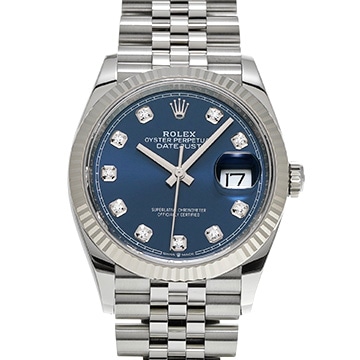 ロレックス デイトジャスト 36 126234G ブライトブルー/ダイヤモンド メンズ 時計 【中古】【wristwatch】
