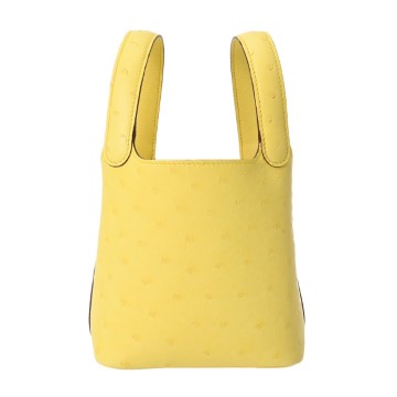 エルメス ピコタン ロック マイクロ ジョーヌシトロン オーストリッチ レディース バッグ 【新品】【bag】
