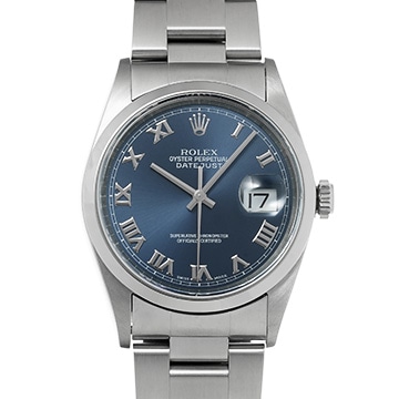 ロレックス デイトジャスト 16200 ブルー メンズ 時計 【中古】【wristwatch】