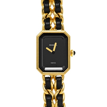 シャネル プルミエール L H0001 ブラック レディース 時計 【中古】【wristwatch】