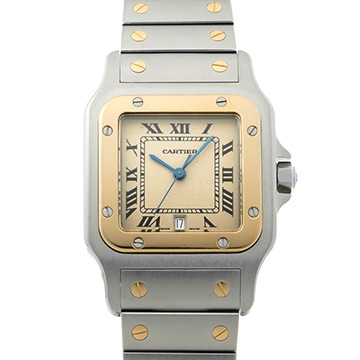 カルティエ サントス ガルベ LM W20011C4 アイボリー レディース 時計 【中古】【wristwatch】