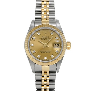 ロレックス デイトジャスト 69173G シャンパン/ダイヤモンド レディース 時計 【中古】【wristwatch】