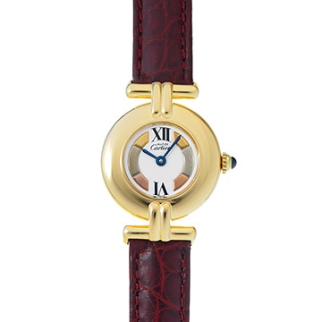 カルティエ マスト コリゼ ヴェルメイユ SM 590002 ホワイト レディース 時計 【中古】【wristwatch】