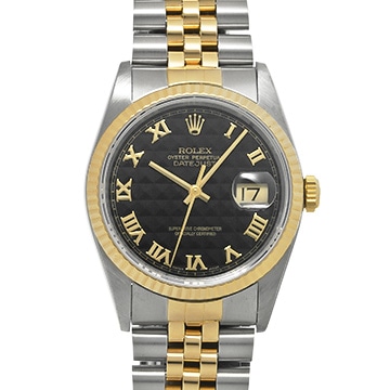 ロレックス デイトジャスト 16233 ブラックピラミッド メンズ 時計 【中古】【wristwatch】