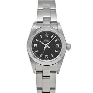 ロレックス オイスターパーペチュアル 76080 ブラック レディース 時計 【中古】【wristwatch】