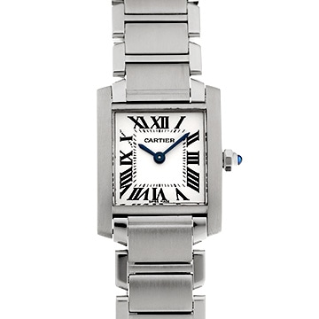 カルティエ タンクフランセーズ SM W51008Q3 シルバー レディース 時計 【中古】【wristwatch】