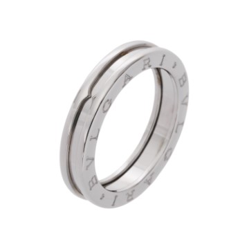 ブルガリ B-ZERO1 リング  #60 シルバー K18ホワイトゴールド WG レディース ジュエリー 【中古】【jewelry】