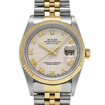 ロレックス デイトジャスト 16233 アイボリーピラミッド メンズ 時計 【中古】【wristwatch】