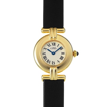 カルティエ マスト コリゼ ヴェルメイユ SM W1000653 アイボリー レディース 時計 【中古】【wristwatch】