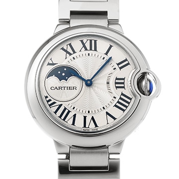 カルティエ バロンブルー ドゥ カルティエ ムーンフェイズ WSBB0021 シルバー メンズ 時計 【中古】【wristwatch】