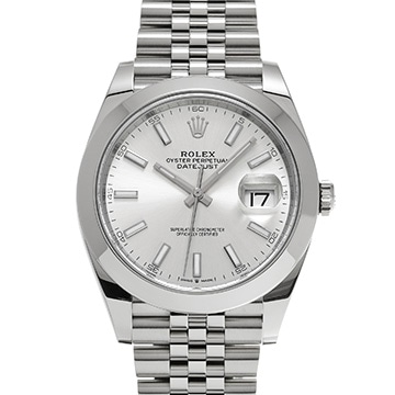 ロレックス デイトジャスト 41 126300 シルバー メンズ 時計 【中古】【wristwatch】