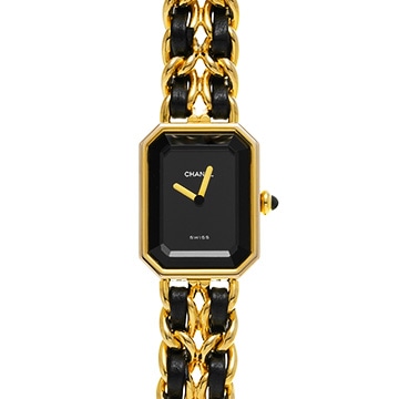 シャネル プルミエール M H0001 ブラック レディース 時計 【中古】【wristwatch】