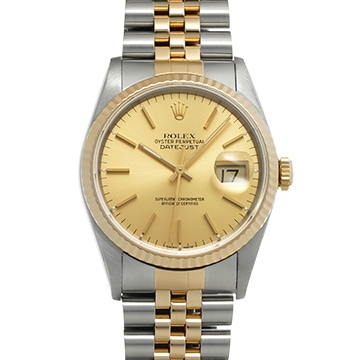 ロレックス デイトジャスト 36 16233 シャンパン メンズ 時計 【中古】【wristwatch】