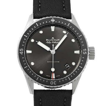 ブランパン フィフティファゾムス バチスカーフ 5000-1110-B52A メテオグレー メンズ 時計 【中古】【wristwatch】