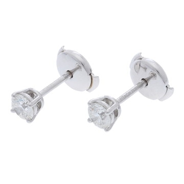 ティファニー ソリティア スタッド ピアス シルバー Pt950プラチナ レディース ジュエリー 【中古】【jewelry】