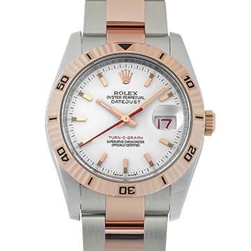 ロレックス デイトジャスト ターノグラフ 116261 ホワイト メンズ 時計 【中古】【wristwatch】