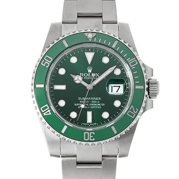 ロレックス サブマリーナ デイト 116610LV グリーン メンズ 時計 【中古】【wristwatch】