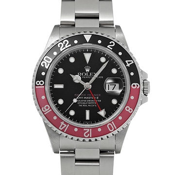 ロレックス GMTマスターII リアルマッコイズ チャックイエーガー 16710 ブラック メンズ 時計 【中古】【wristwatch】