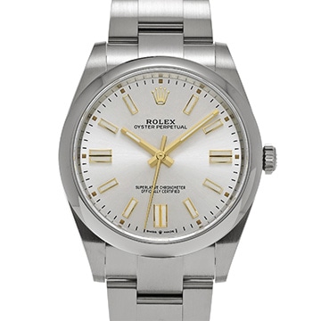 ロレックス オイスターパーペチュアル 41 124300 シルバー メンズ 時計 【中古】【wristwatch】