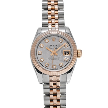 ロレックス デイトジャスト 26 179171G メテオライト/ダイヤモンド レディース 時計 【中古】【wristwatch】