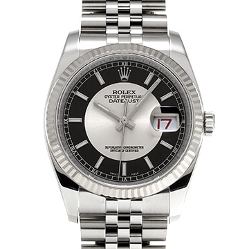 ロレックス デイトジャスト 36 116234 ブラック/シルバー メンズ 時計 【中古】【wristwatch】