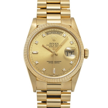 ロレックス デイデイト 18238A シャンパン/ダイヤモンド メンズ 時計 【中古】【wristwatch】