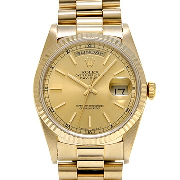 ロレックス デイデイト 36 18238 シャンパン メンズ 時計 【中古】【wristwatch】