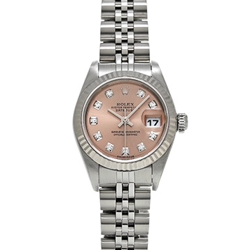 ロレックス デイトジャスト 79174G ピンク/ダイヤモンド レディース 時計 【中古】【wristwatch】