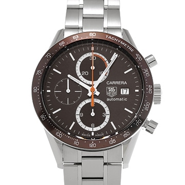 タグ ホイヤー ニューカレラ タキメーター クロノグラフ CV2013.BA0794 ブラウン メンズ 時計 【中古】【wristwatch】