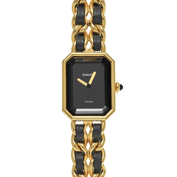 シャネル プルミエール M H0001 ブラック レディース 時計 【中古】【wristwatch】