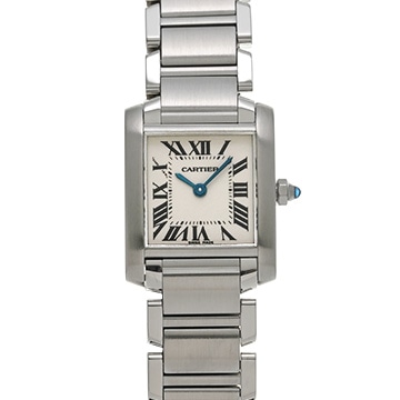 カルティエ タンクフランセーズ SM W51008Q3 シルバー レディース 時計 【中古】【wristwatch】