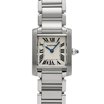 カルティエ タンクフランセーズ SM W51008Q3 シルバー レディース 時計 【中古】【wristwatch】