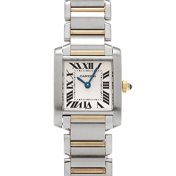 カルティエ タンク フランセーズ SM W51007Q4 シルバー レディース 時計 【中古】【wristwatch】