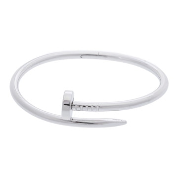 カルティエ ジュストアンクルブレスレット #16 旧型 シルバー K18ホワイトゴールド WG レディース ジュエリー 【中古】【jewelry】
