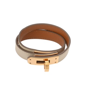 エルメス ブレスレット ケリー ドゥブルトゥール ナタ/ゴールド金具 ヴォースイフト レディース ジュエリー 【中古】【jewelry】