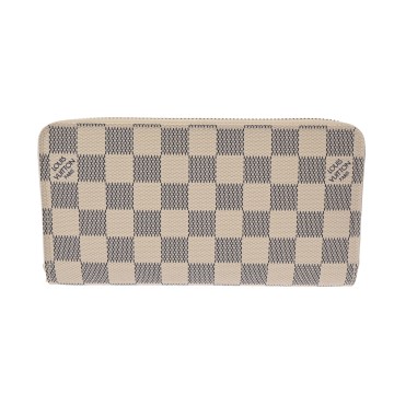 ルイ ヴィトン ダミエアズール ジッピーウォレット ブロン N60019 ダミエキャンバス レディース 財布 【中古】【purse】