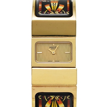 エルメス ロケ L01.201 シャンパン レディース 時計 【中古】【wristwatch】