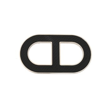 エルメス シェーヌダンクル  ブラック/シルバー金具 ヴォーエプソン/メタル レディース ジュエリー 【中古】【jewelry】